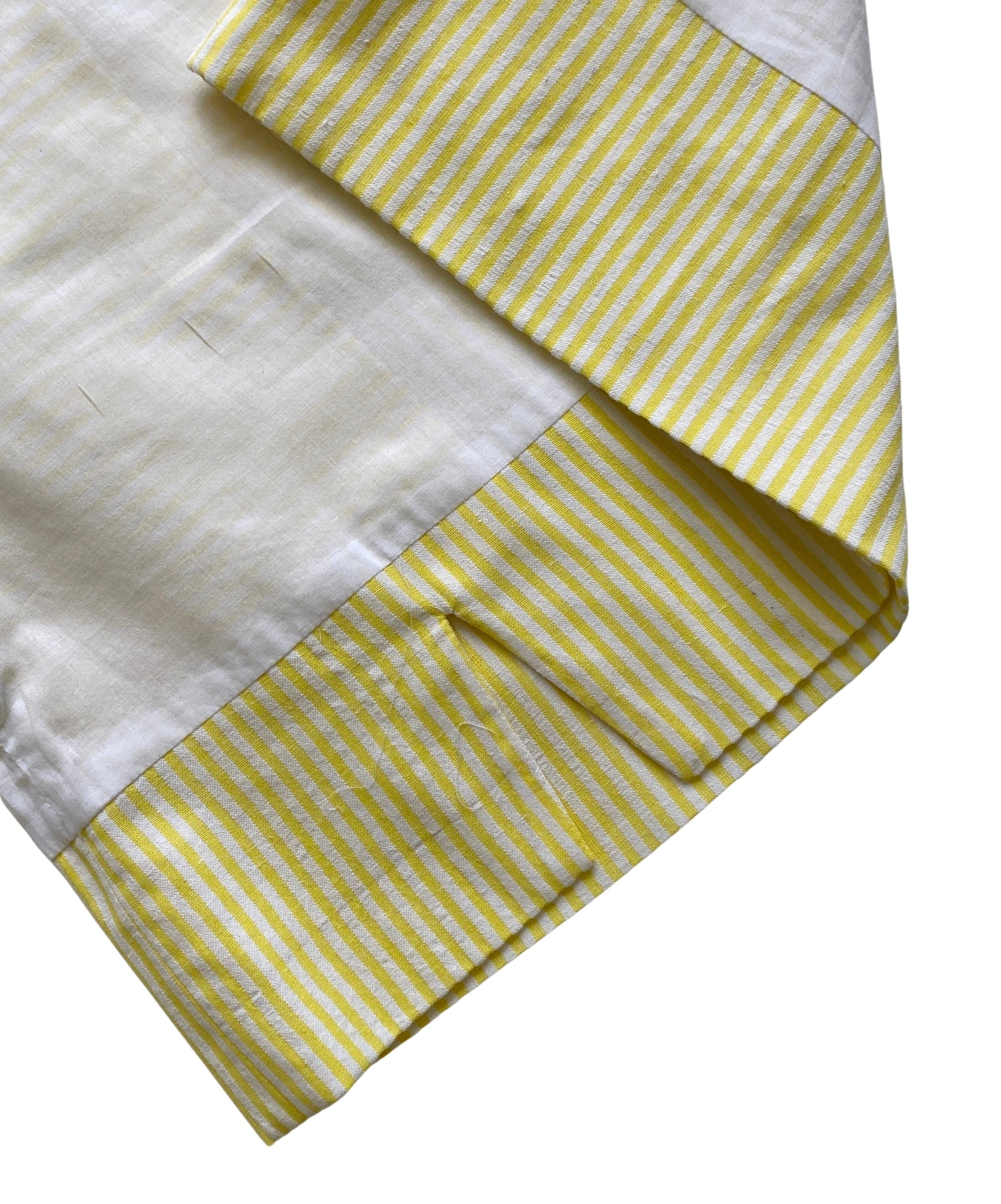 Seersucker striped skirt lining with facing